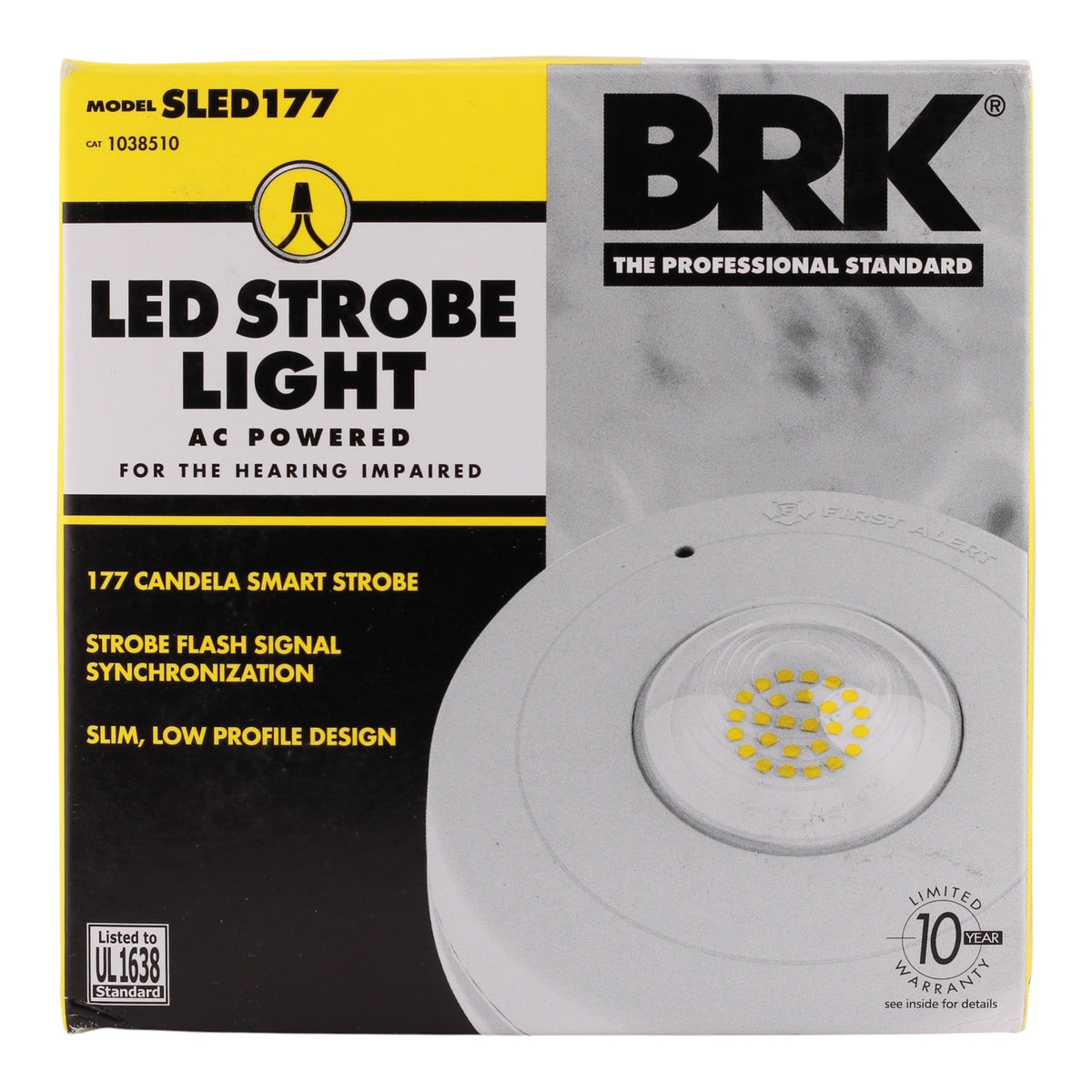 BRK, SLED177, (1038510), 177 Candela, LED Strobe Light, 120V AC, Hardwired, Hearing Impaired - Image 3