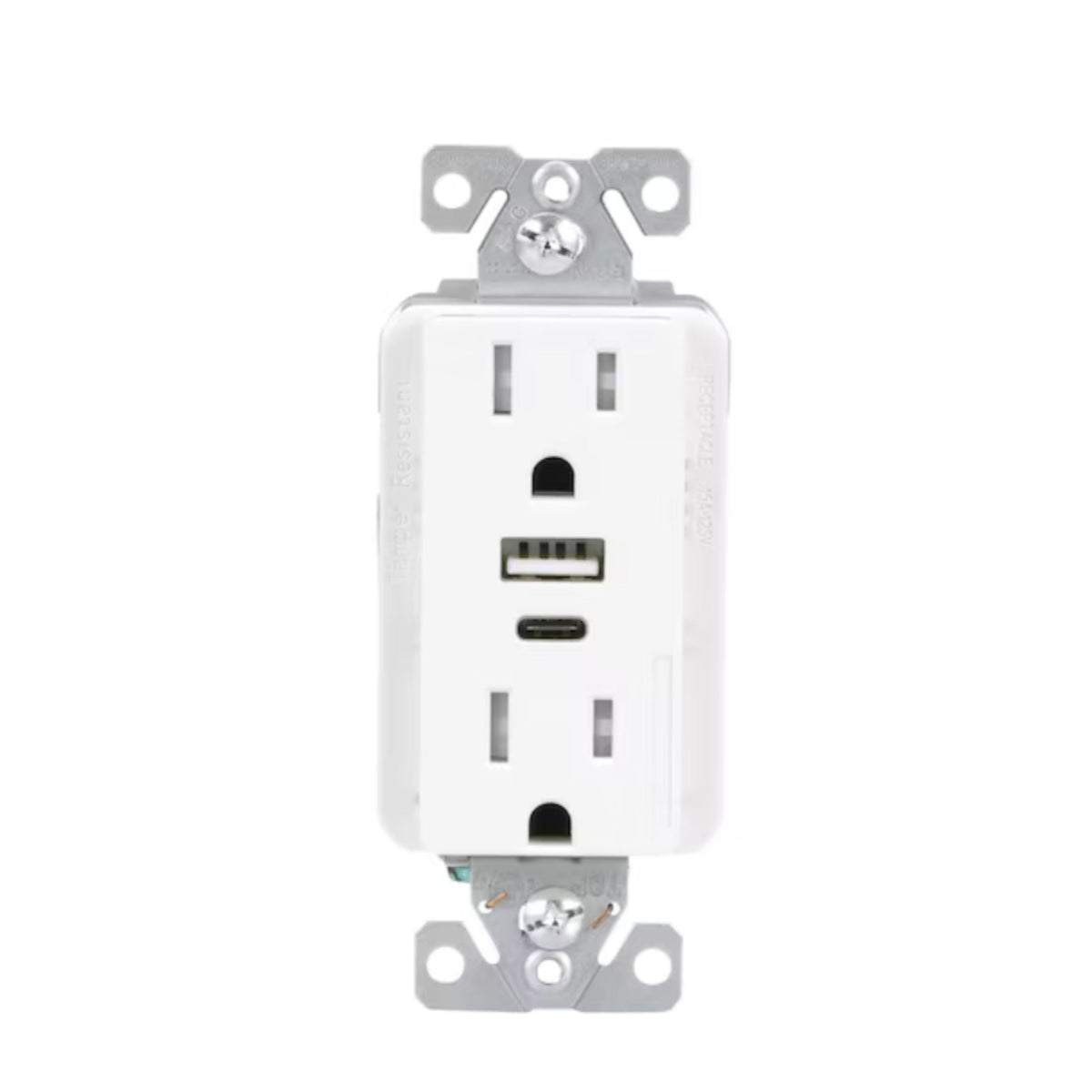Eaton, TRUSBAC15W-BOX, 15A, USB Type A/C Charger, Duplex Receptacle, White - Image 3
