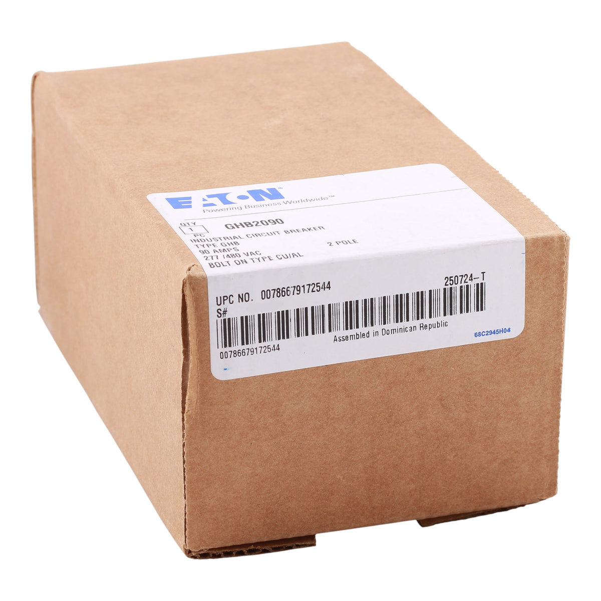 Eaton Series C GHB2090 90A 2P 480Y/277V Molded Case Circuit Breaker - Image 3