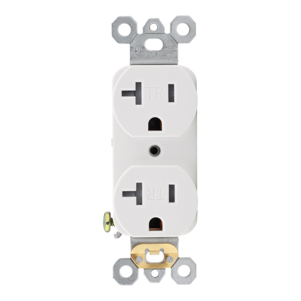 RES POWER 20A 125V Tamper-Resistant Standard Duplex Receptacle cULus Listed White - Image 2
