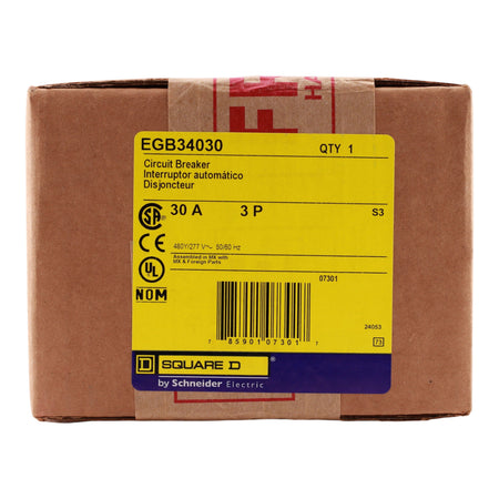Square D E-Frame, EGB34030, 30A, 3P, 480Y/277V, Bolt-On, Circuit Breaker - Image 3