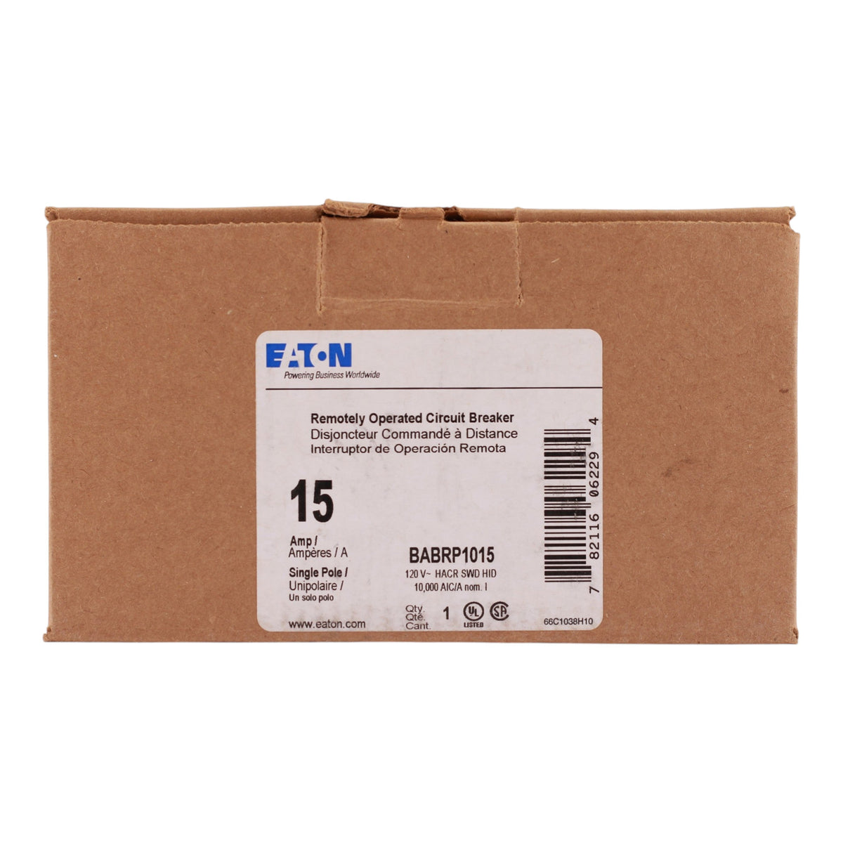 Eaton BAB, BABRP1015, 15A, 1P, 120V, Remotely Operated, Bolt-On, Circuit Breaker - Image 3
