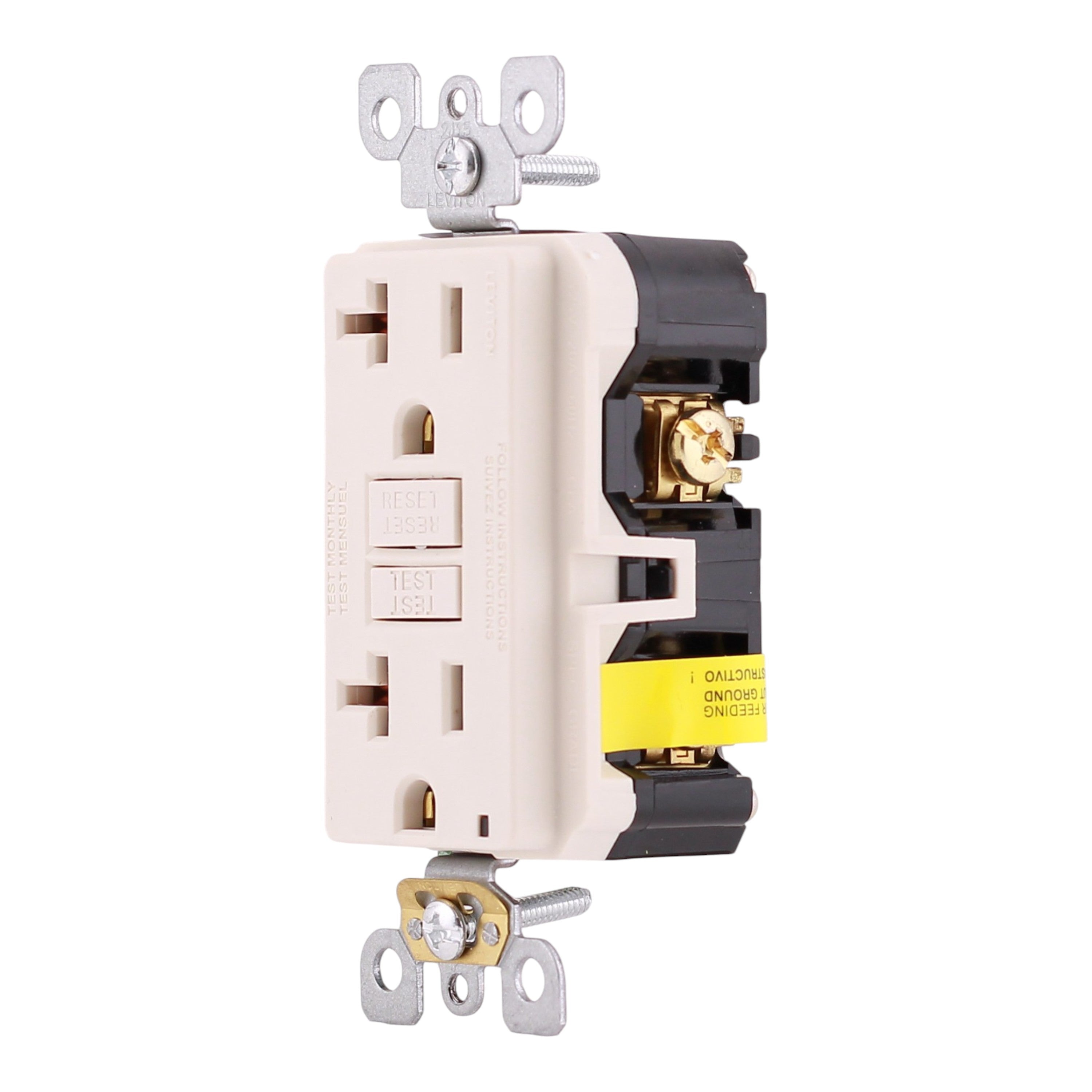 Leviton SmartlockPro, GFNT2-T, 20A, 2P, 125V, Slim GFCI, Non-Tamper Resistant, Outlet - Image 3