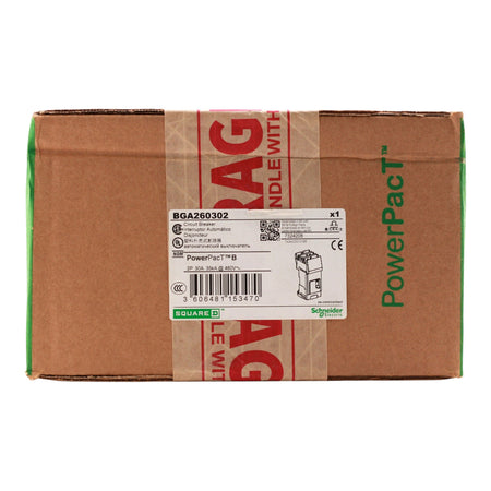 Square D PowerPacT B, BGA260302, 30A, 2P, 600Y/347VAC, Thermal Magnetic, I-Line, Circuit Breaker - Image 3