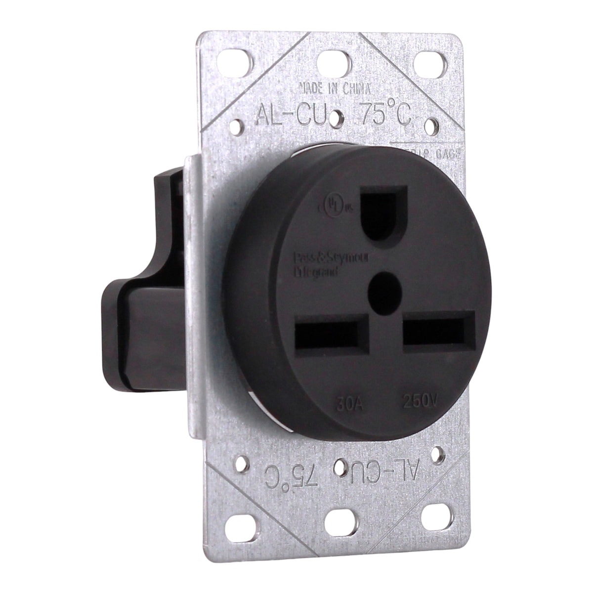 Pass & Seymour, 3801, 30A, 250V, NEMA 6-30R, 2-Pole, 3-Wire, Straight Blade Receptacle