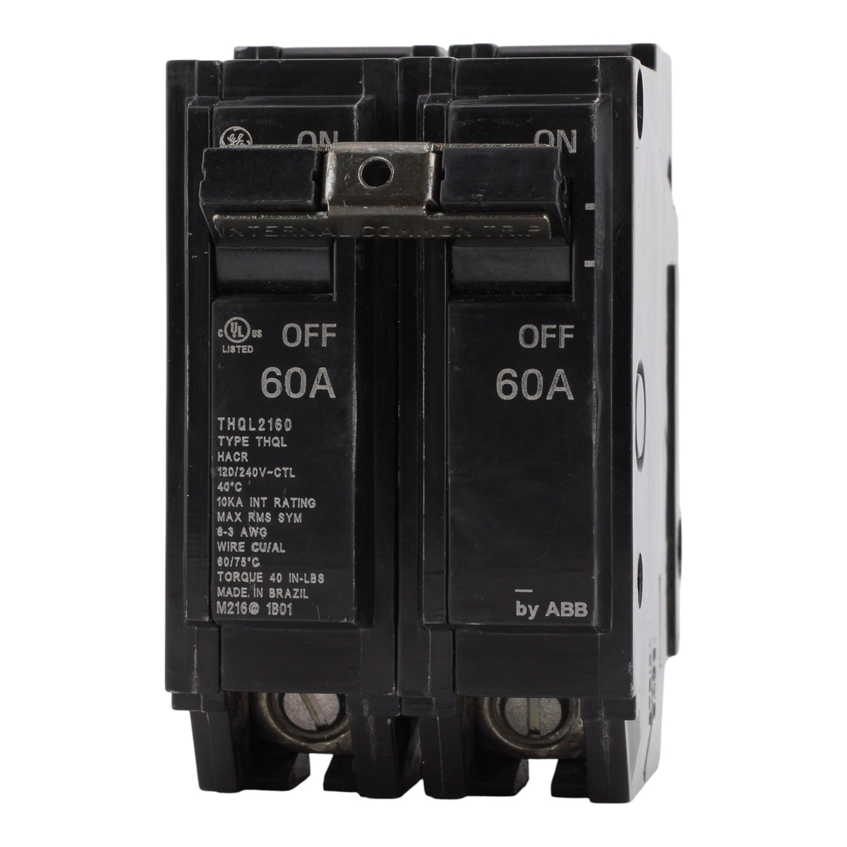 GE Q-Line THQL2160 60A 2P 120/240V Thermal Magnetic Plug-In Circuit Breaker - Image 3