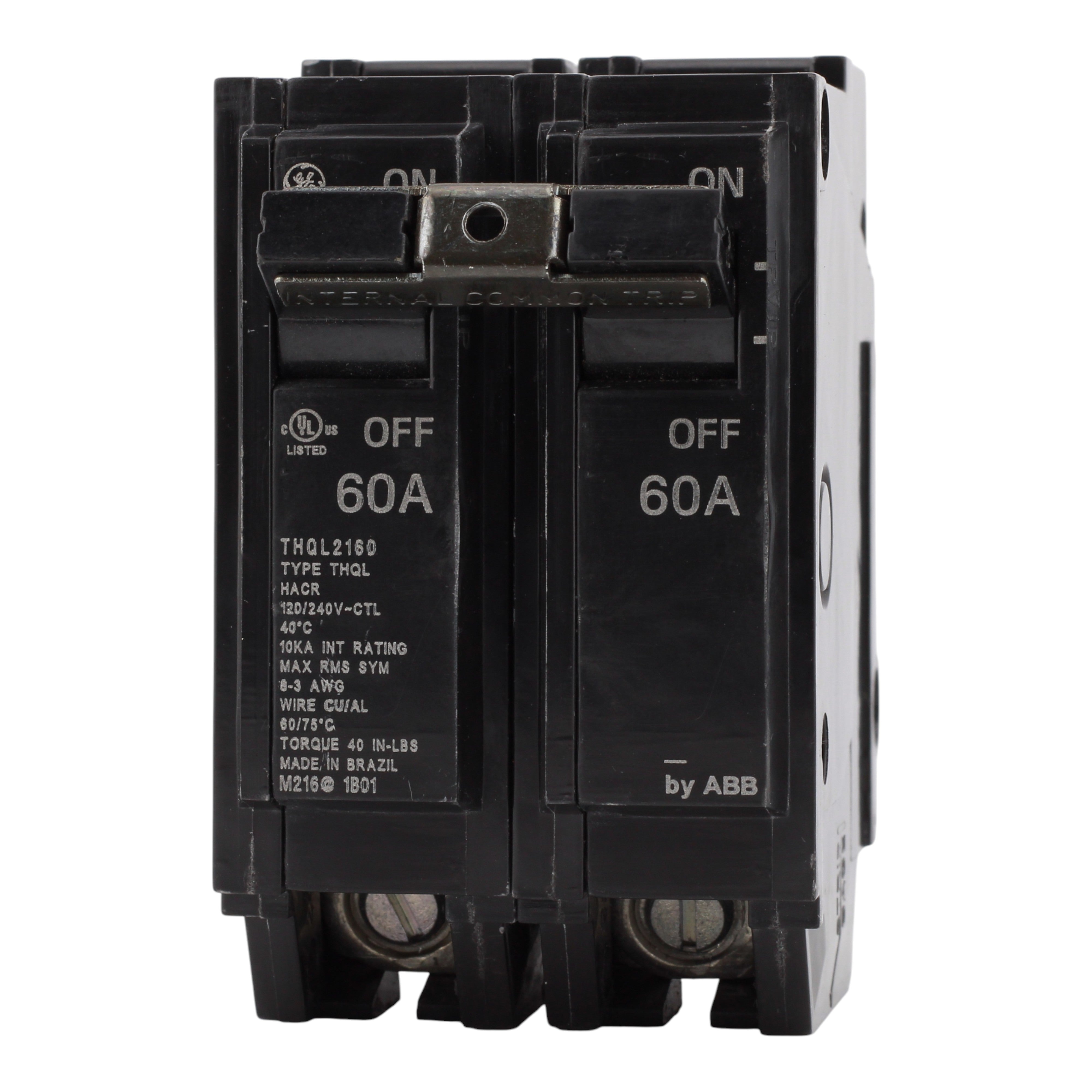GE Q-Line THQL2160 60A 2P 120/240V Thermal Magnetic Plug-In Circuit Breaker - Image 3