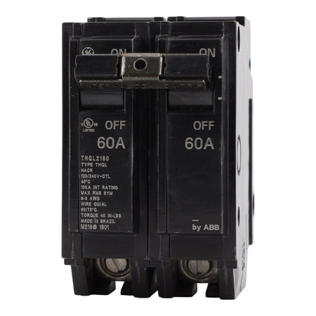 GE Q-Line THQL2160 60A 2P 120/240V Thermal Magnetic Plug-In Circuit Breaker - Image 3