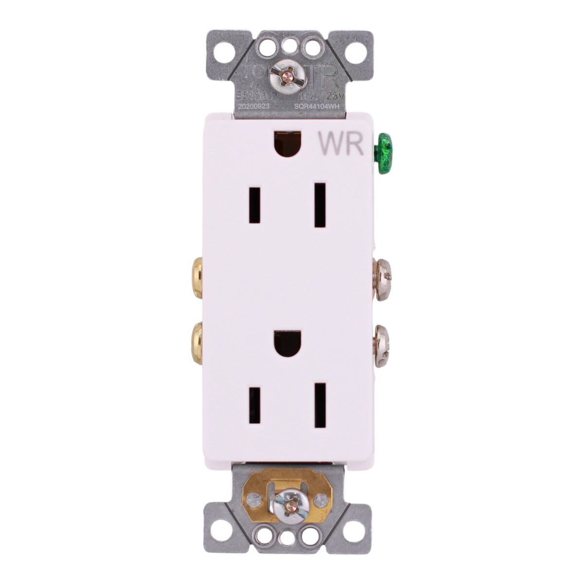 Square D X Series, SQR44104WH, 15A, 125V, TR/WR, Decorator Duplex Receptacle, White - Image 5