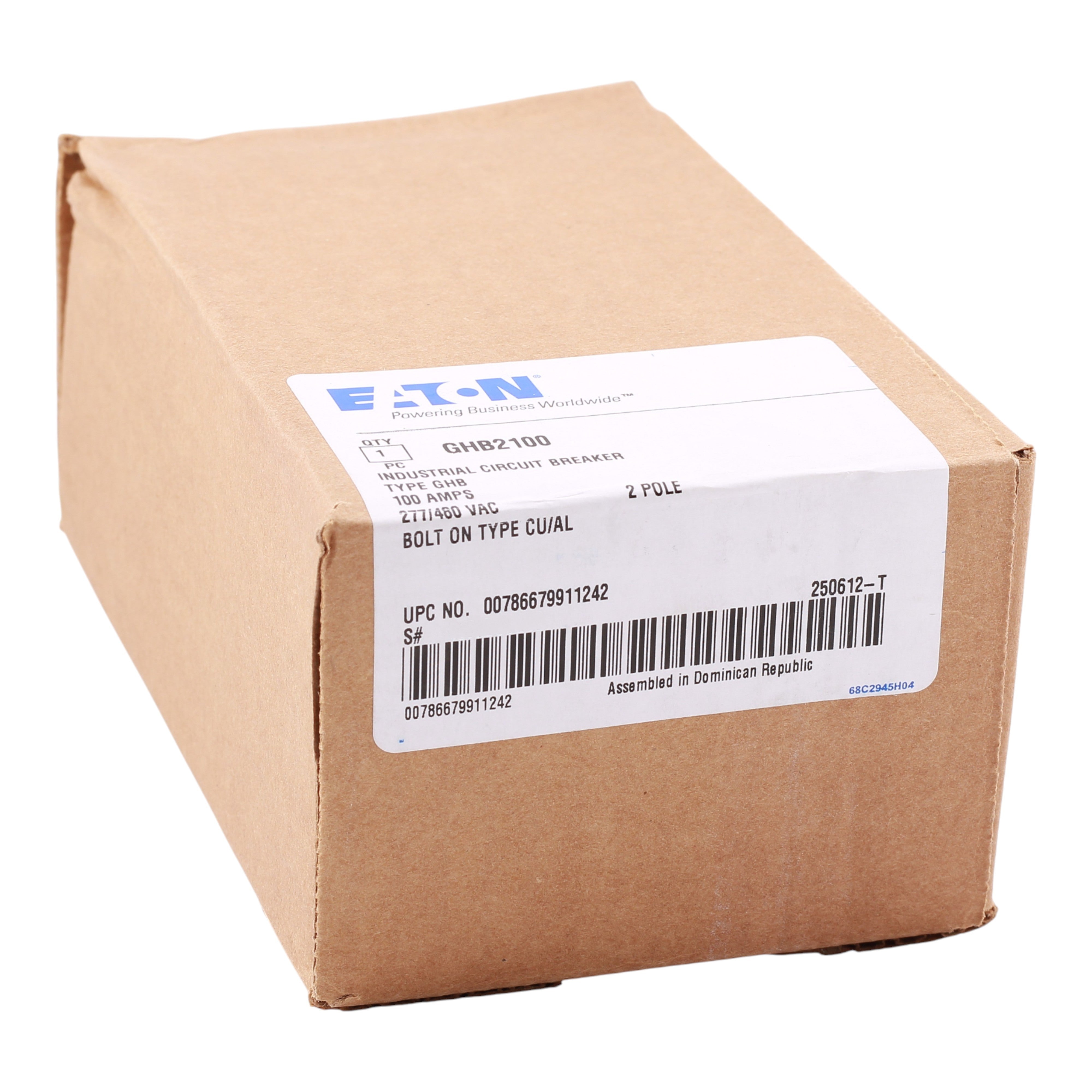 Eaton Series C GHB2100 100A 2P 480Y/277V Molded Case Circuit Breaker - Image 3