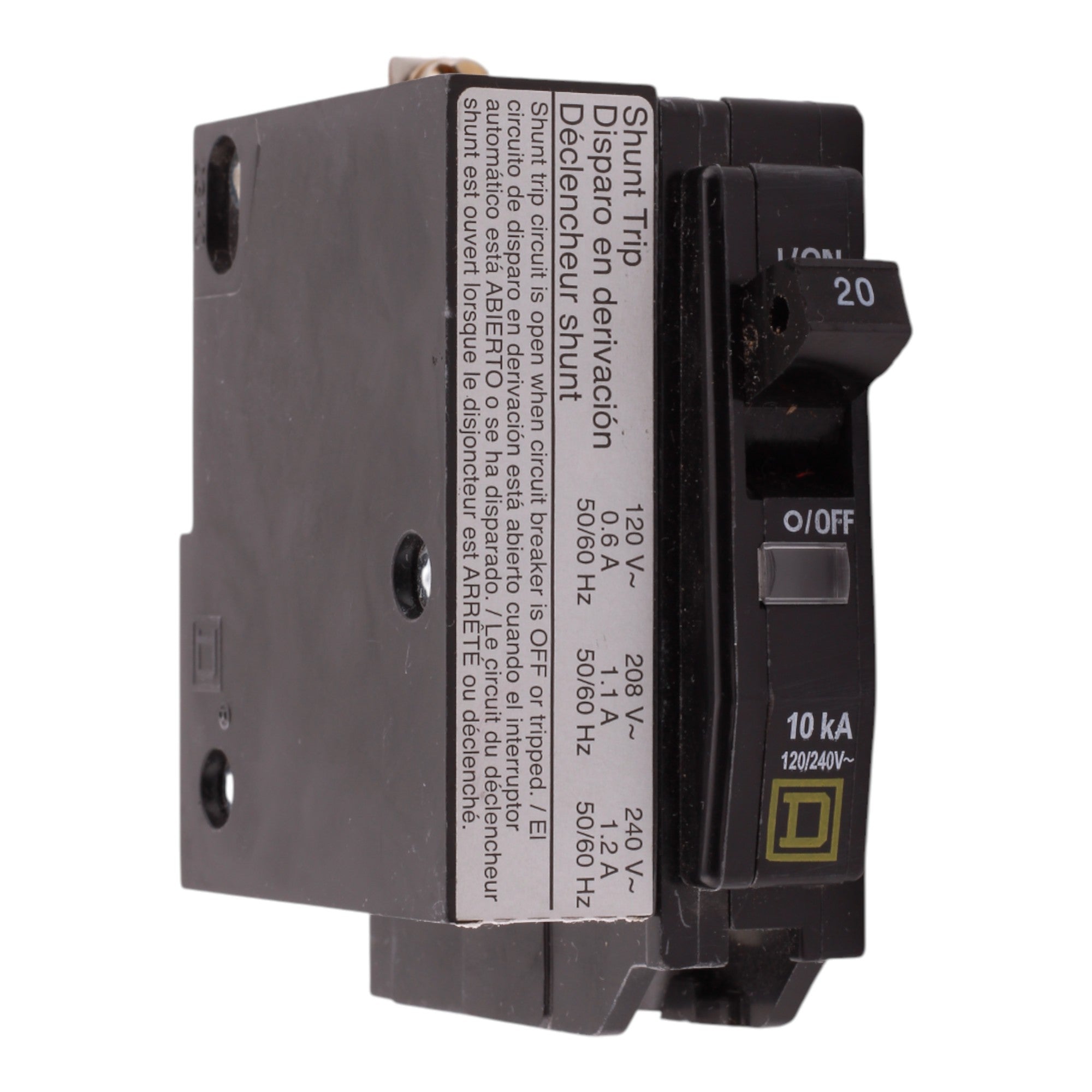 Schneider Electric QO QOB1201021 20A 1P 120/240V Standard Bolt-On Circuit Breaker - Image 3