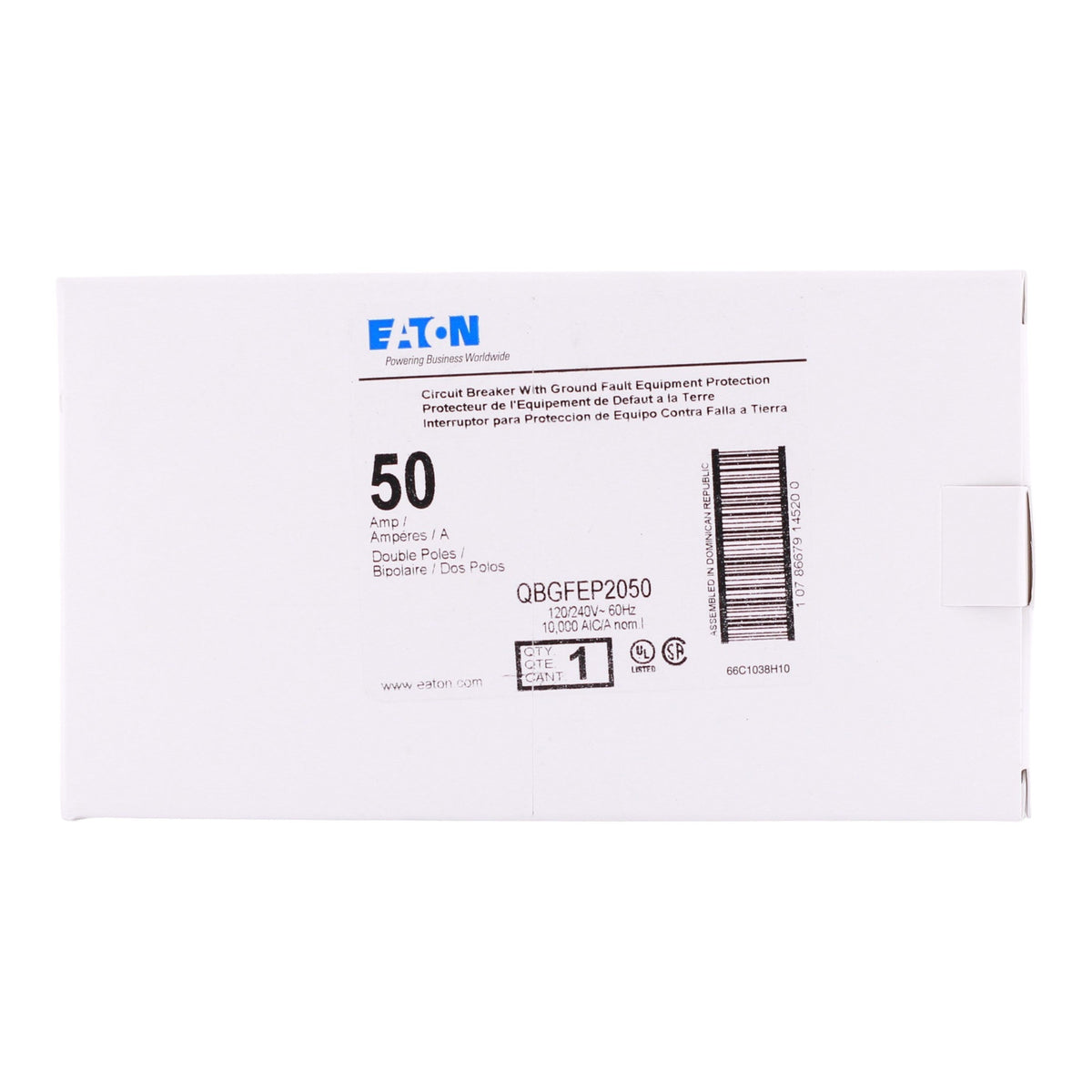 Eaton QBGFEP, QBGFEP2050, 50A, 2P, 120/240V, GFCI, Pigtail Neutral, Circuit Breaker - Image 4