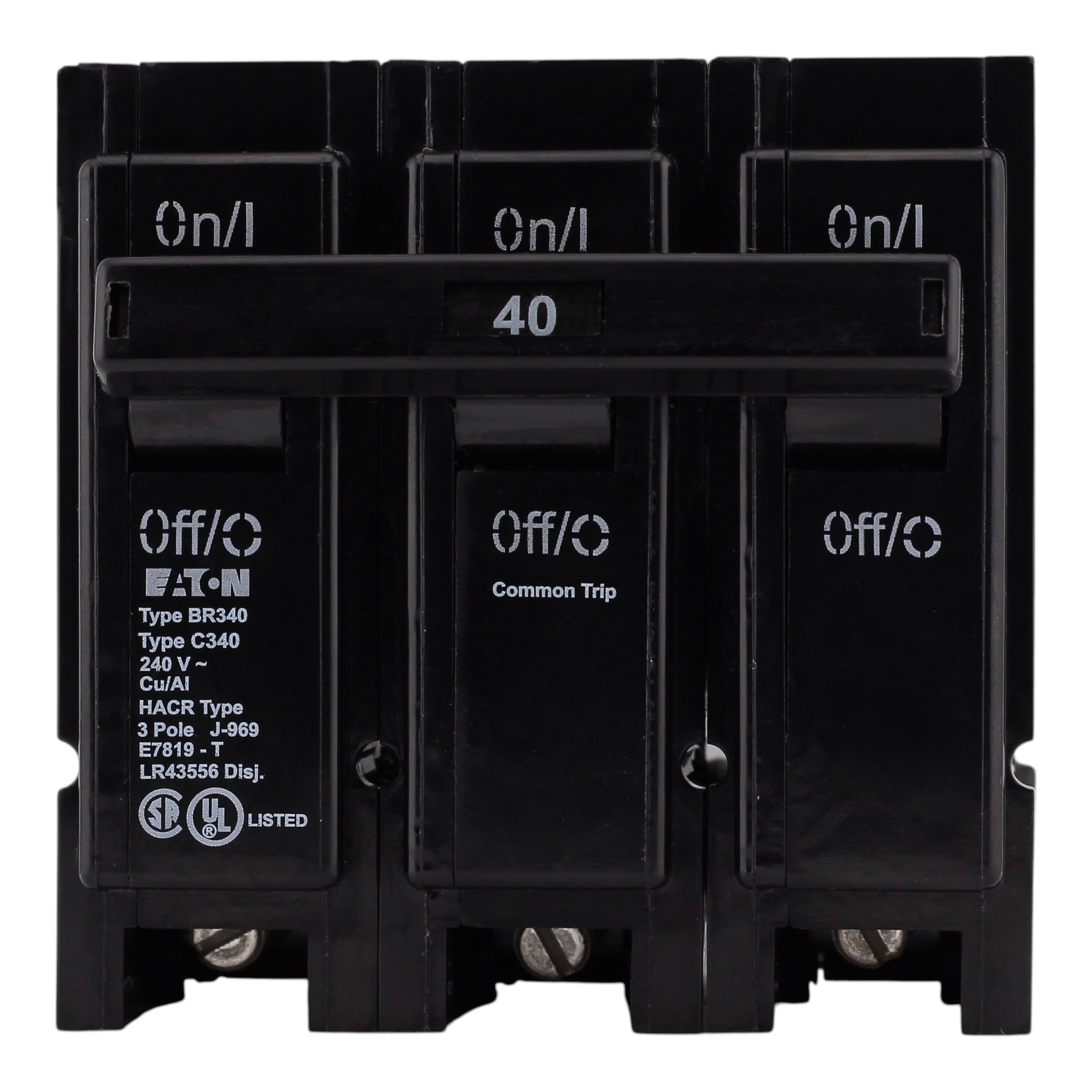 Eaton BR, BR340, 40A, 3P, 240V, Thermal Magnetic, Circuit Breaker - Image 3