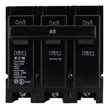 Eaton BR, BR340, 40A, 3P, 240V, Thermal Magnetic, Circuit Breaker - Image 3