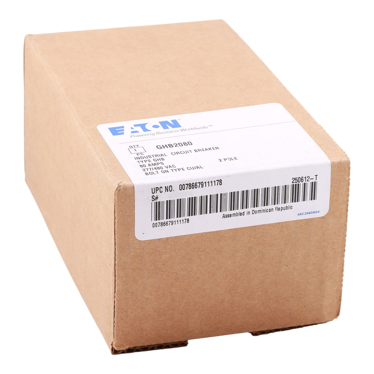 Eaton Series C GHB2080 80A 2P 480Y/277V Fixed Thermal/Magnetic Molded Case Circuit Breaker - Image 3