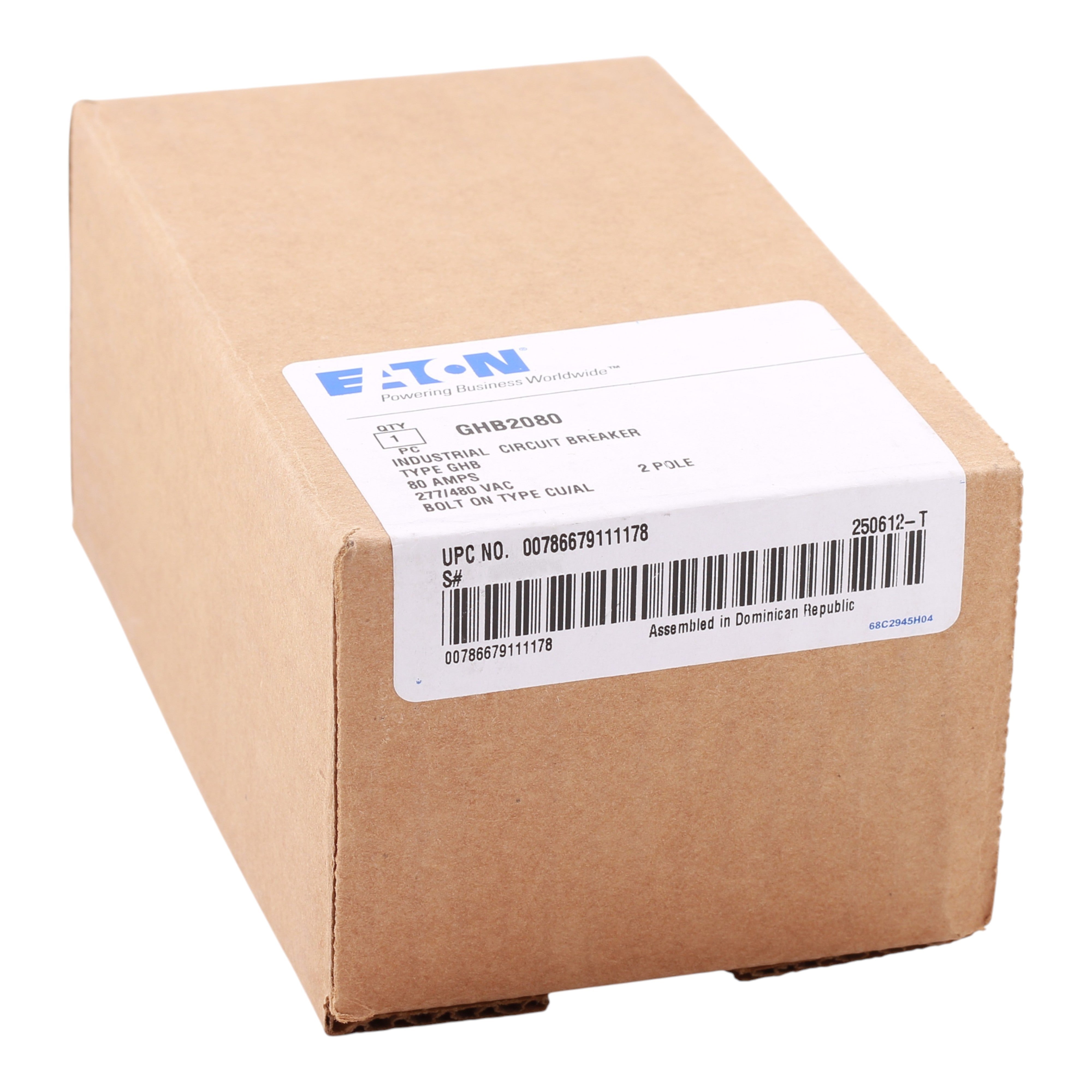 Eaton Series C GHB2080 80A 2P 480Y/277V Fixed Thermal/Magnetic Molded Case Circuit Breaker - Image 3