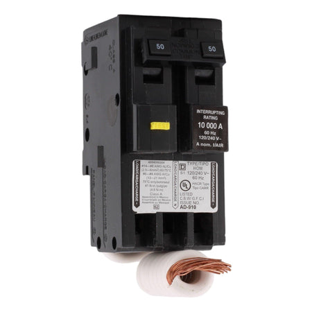 Square D Homeline HOM250GFI 50A 2P 120/240V GFCI Circuit Breaker