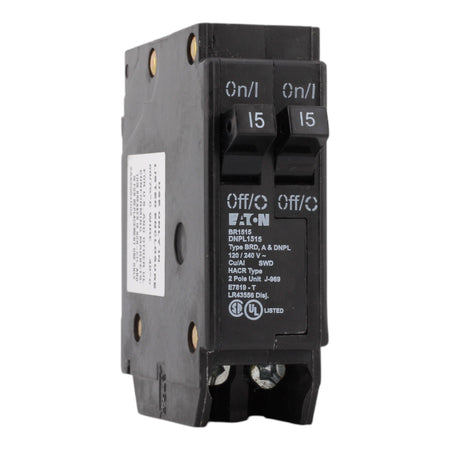 Eaton BR1515 15-15A, 120/240V, 1-Pole, Tandem Circuit Breaker, for Type BR Loadcenters.