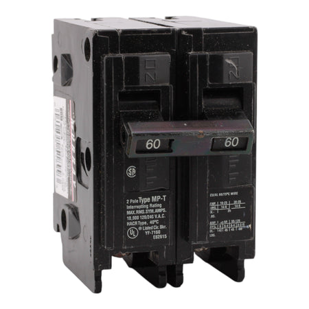 Murray MP260 60A 120/240V 2-Pole Miniature Thermal Magnetic Circuit Breaker, Compatible with Murray and Siemens Load Centers