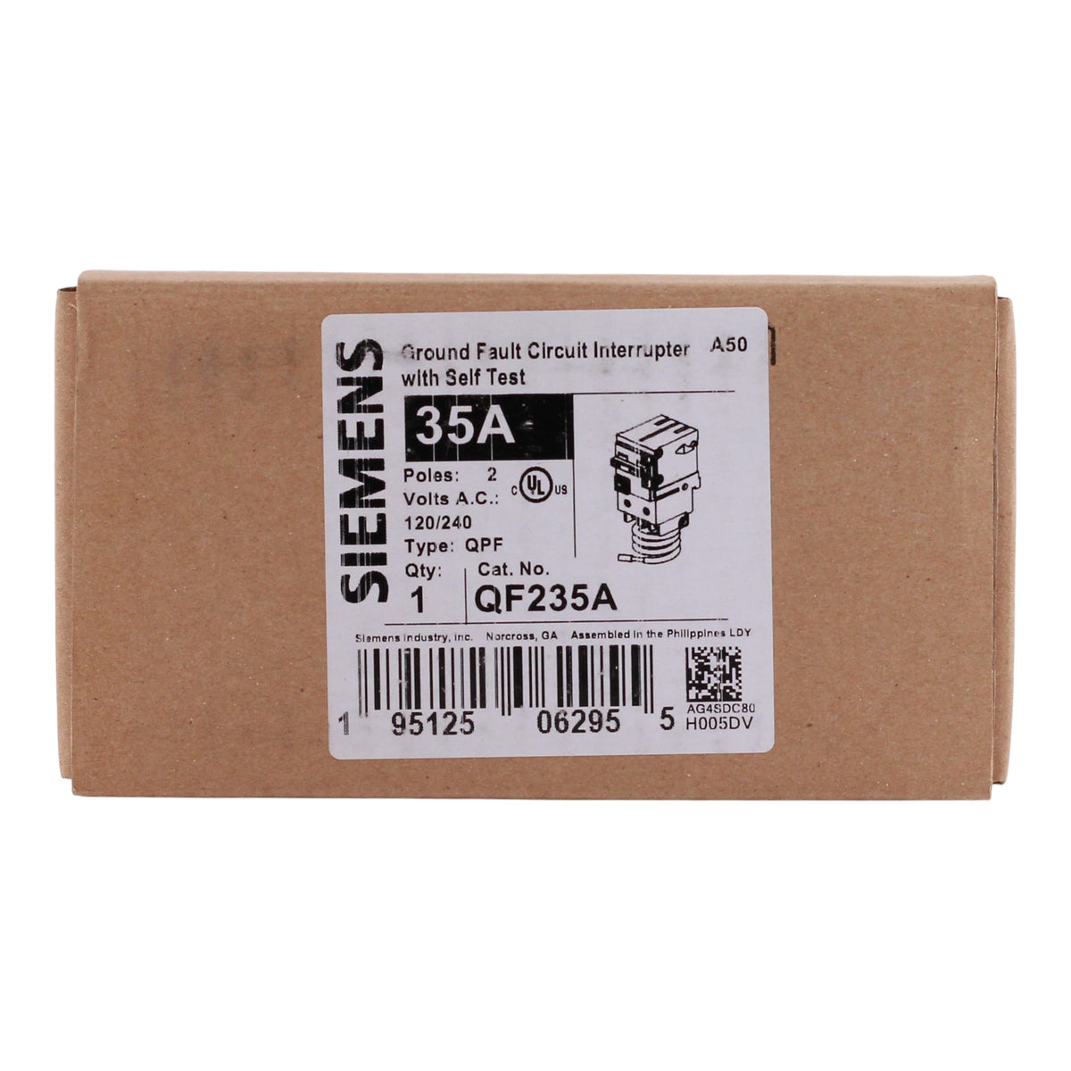 Siemens QPF, QF235A, 35A, 2P, 120/240V, GFCI, Pigtail Neutral, Circuit Breaker - Image 3