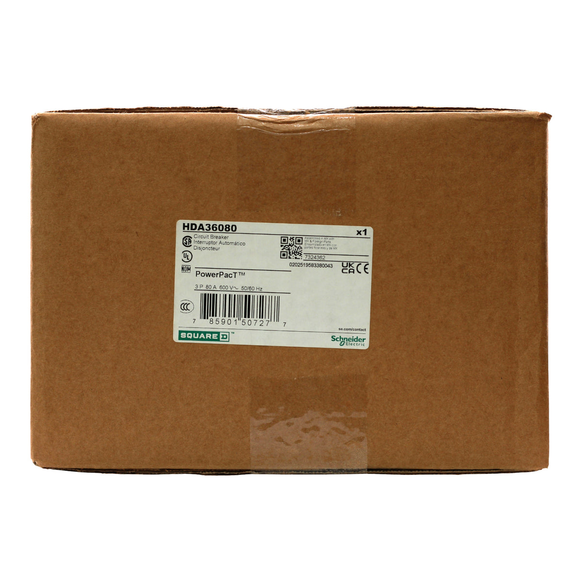 Square D PowerPacT HDA36080 80A 3P 600V Thermal-Magnetic I-Line Circuit Breaker - Image 3