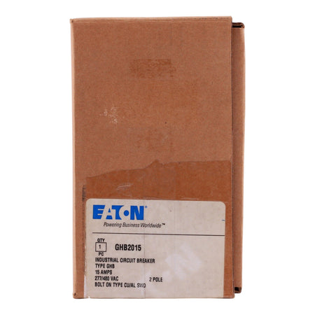 Eaton Series C, GHB2015, 15A, 2P, 480Y/277VAC, 14kA/65kA, Fixed Thermal/Magnetic, Molded Case Circuit Breaker - Image 3