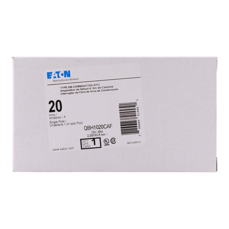 Eaton QBHCAF, QBH1020CAF, 20A, 1P, 120/240V, CAFCI, Pigtail Neutral, Bolt-On, Circuit Breaker - Image 3