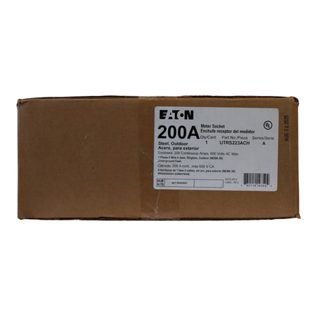 Eaton UTRS223ACH 200A 1-Position Ringless Meter Socket 4-Jaw 600V Overhead/Underground - Image 3