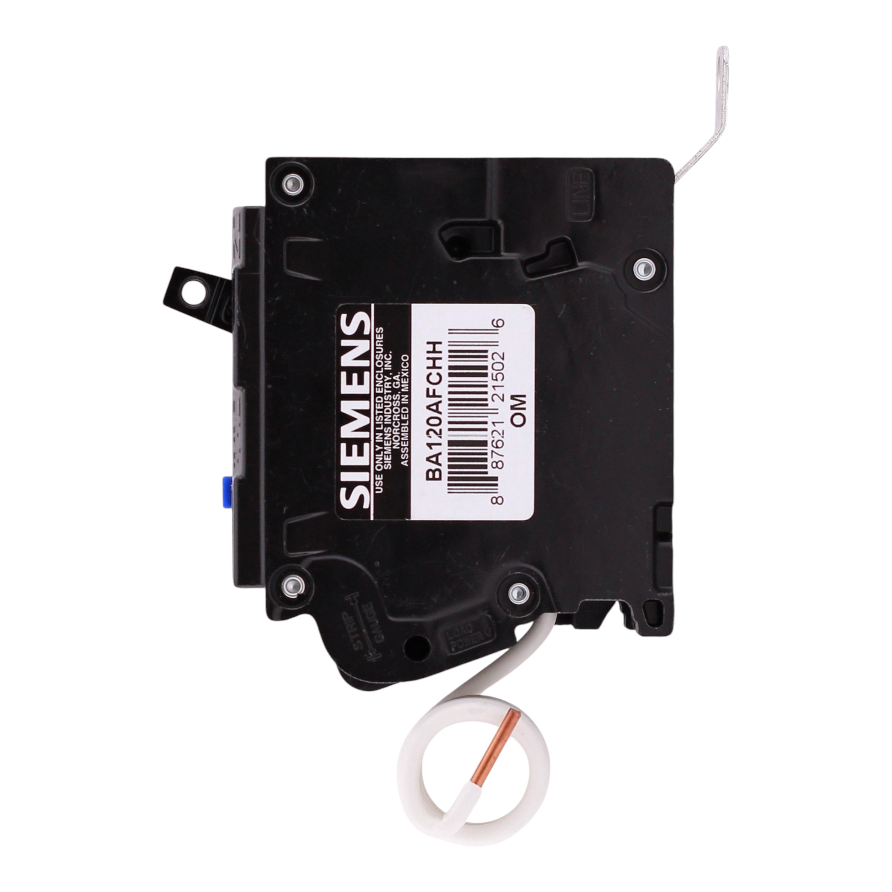 Siemens BA120AFCHH, 20A, 120V, 1-Pole, AFCI Circuit Breaker, 65kA Interrupt Rating, Thermal Magnetic, Panelboard Mounting - Image 5