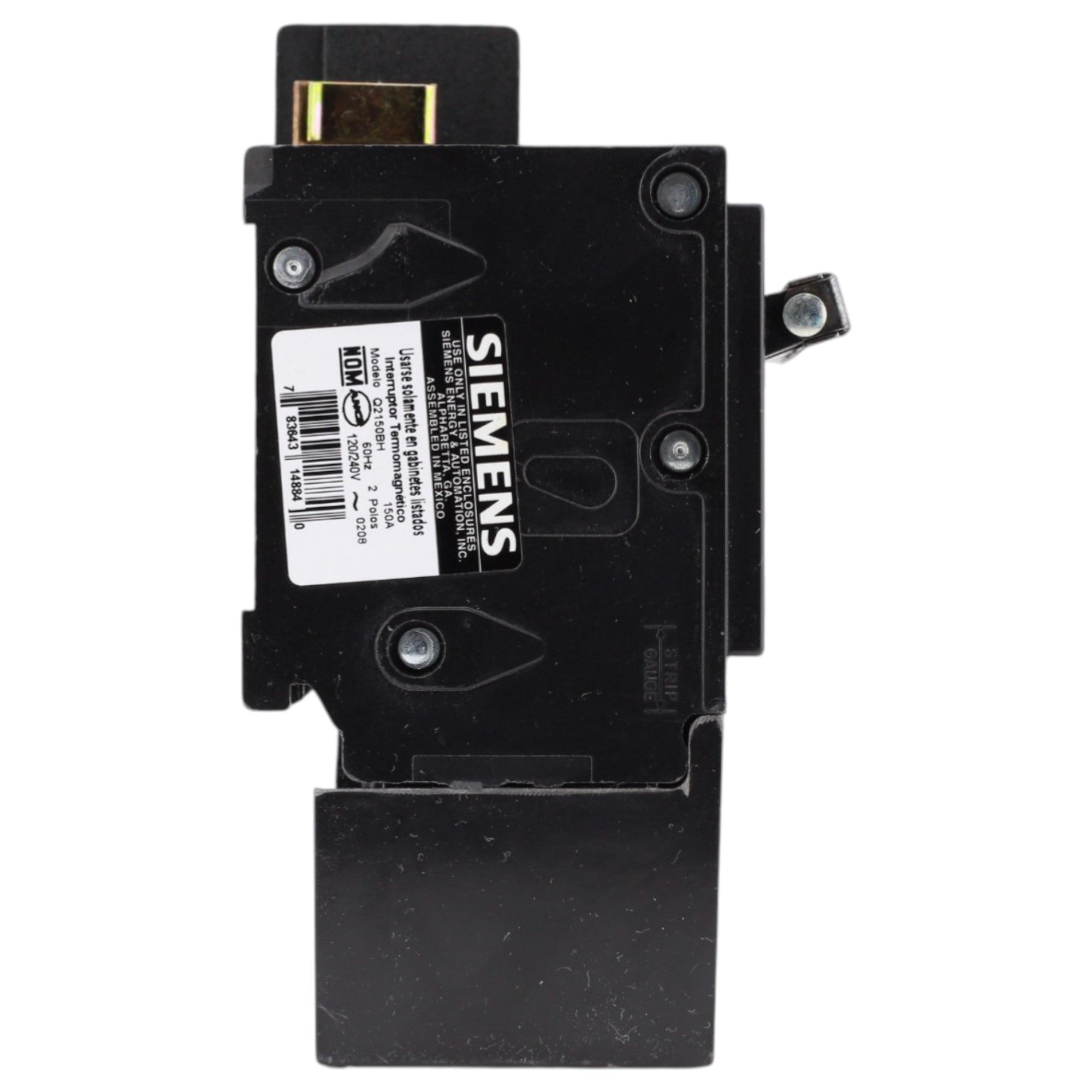 Siemens QP, Q2150BH, 150A, 2P, 120/240V, Thermal Magnetic, Circuit Breaker - Image 3