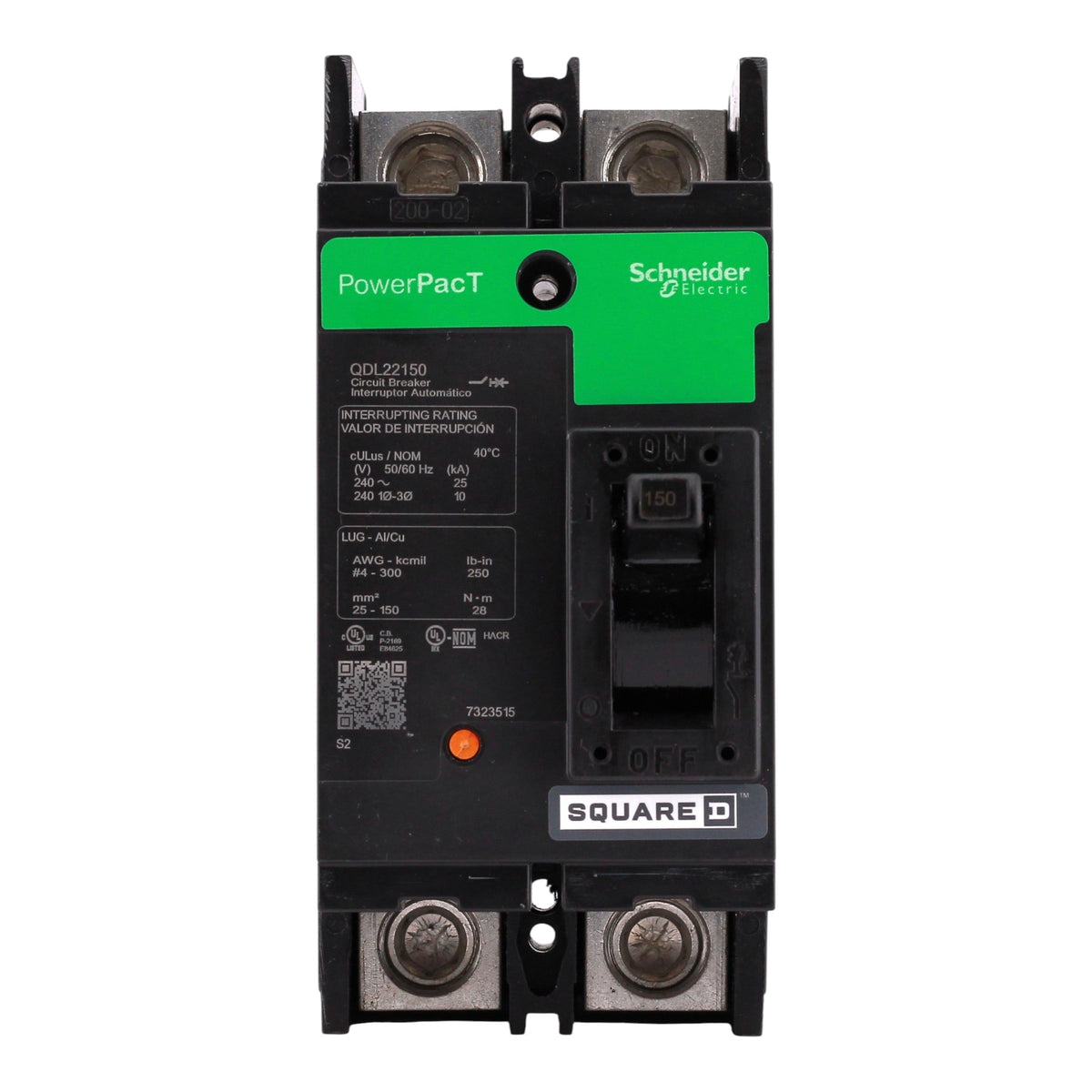 Square D PowerPacT QDL22150 150A 2P 240V Circuit Breaker - Image 4