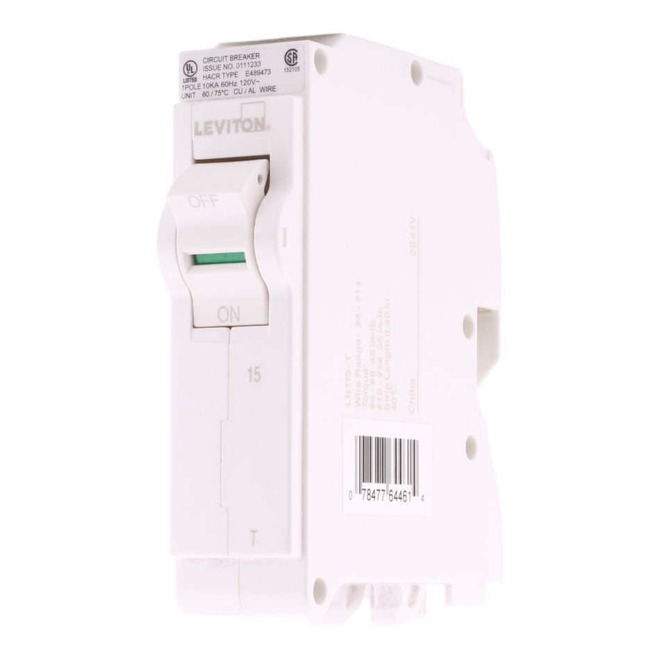 Leviton  LB115-T 15A 1P 120/240V Standard Circuit Breaker - Image 2