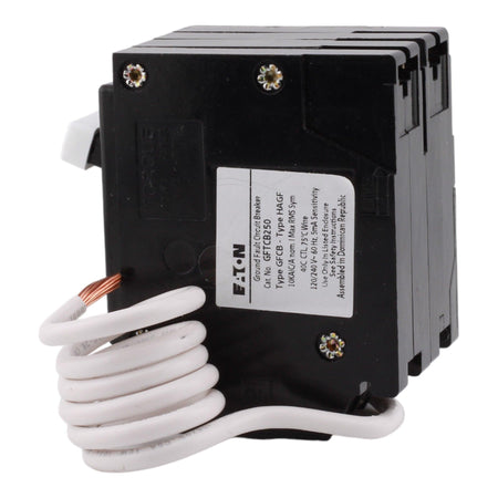 Eaton GFTCB250 50A 120/240V 2-pole GFCI Circuit Breaker Pigtail Neutral - Image 4