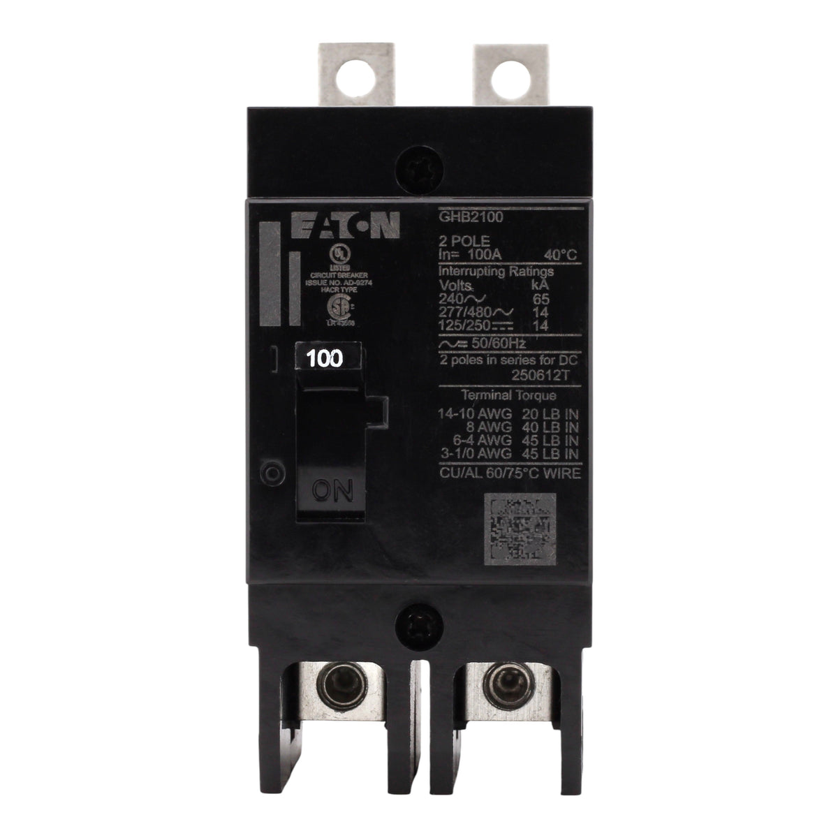Eaton Series C GHB2100 100A 2P 480Y/277V Molded Case Circuit Breaker - Image 4