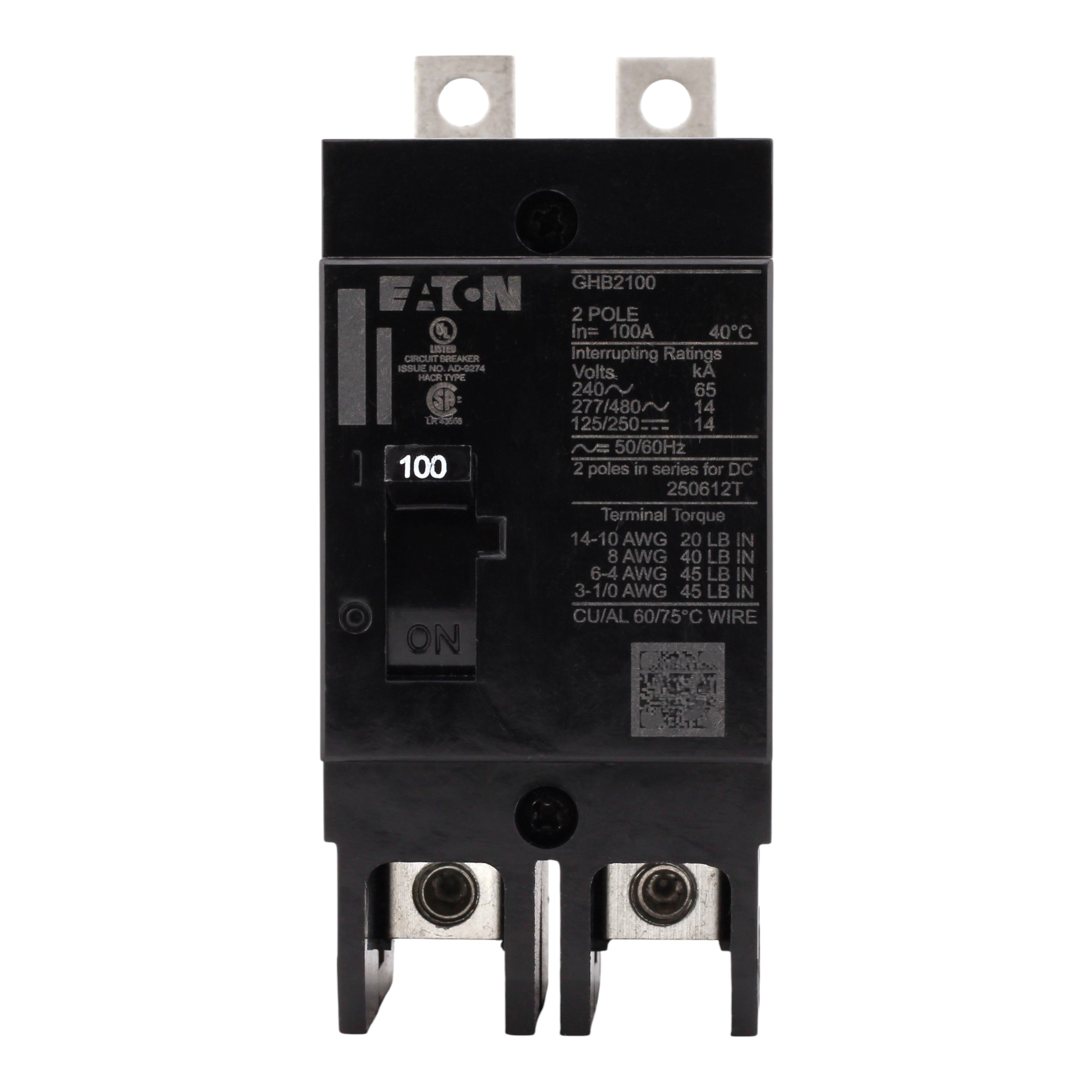 Eaton Series C GHB2100 100A 2P 480Y/277V Molded Case Circuit Breaker - Image 4