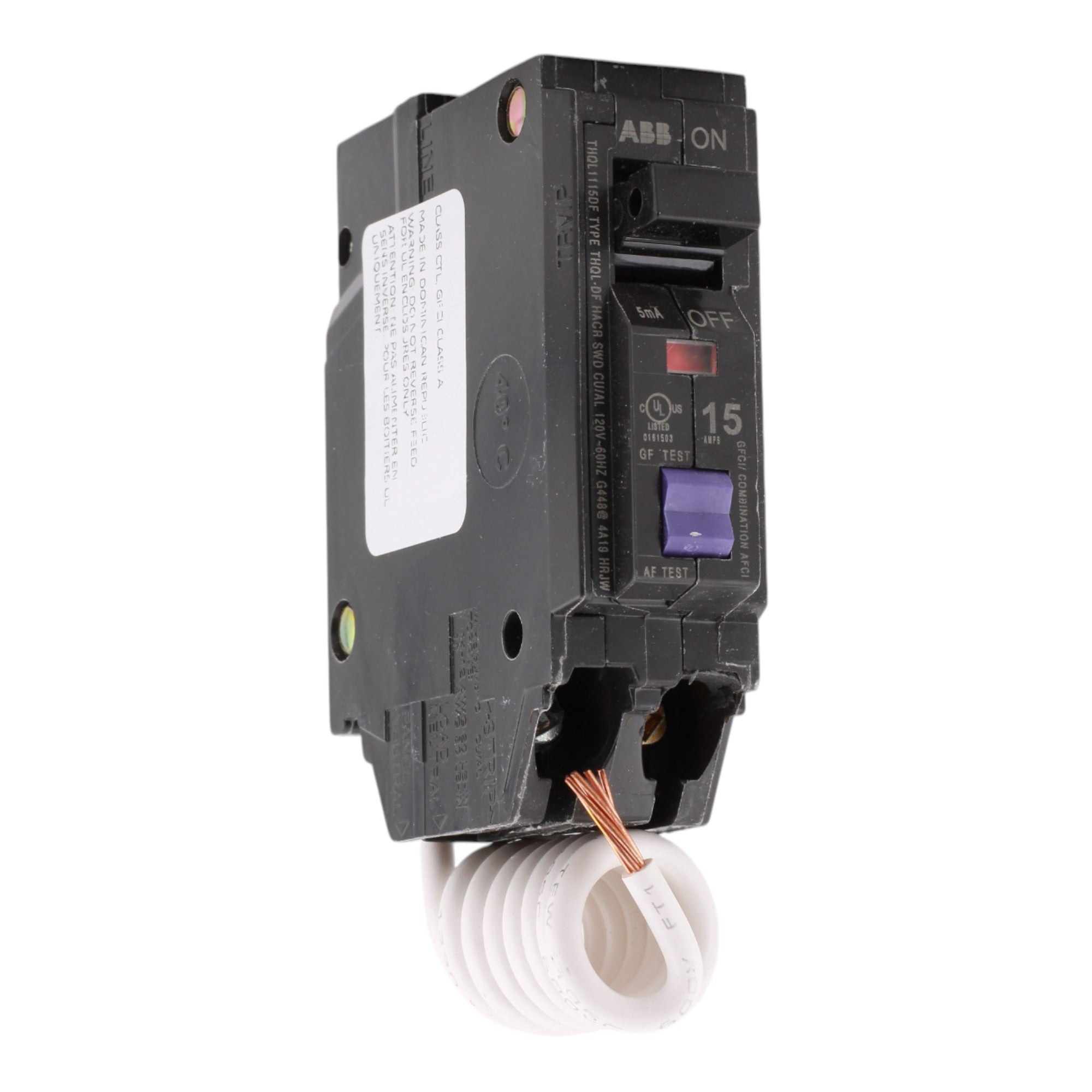 GE THQL1115DF 15A 1P 120V AFCI/GFCI Circuit Breaker