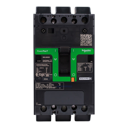 Square D PowerPacT B, BDL36020, 20A, 3P, 600Y/347VAC, Thermal Magnetic, Circuit Breaker - Image 4