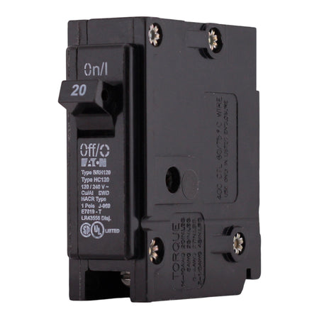 Eaton BRH, BRH120, 20A, 1P, 120/240V, Thermal Magnetic, Plug-On, High Interrupt, Circuit Breaker - Image 4