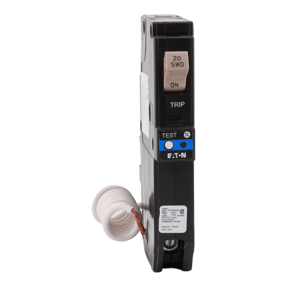 Eaton CH CHFN120DF 20A 1P 120V AFCI/GFCI Pigtail Neutral Circuit Breaker - Image 2