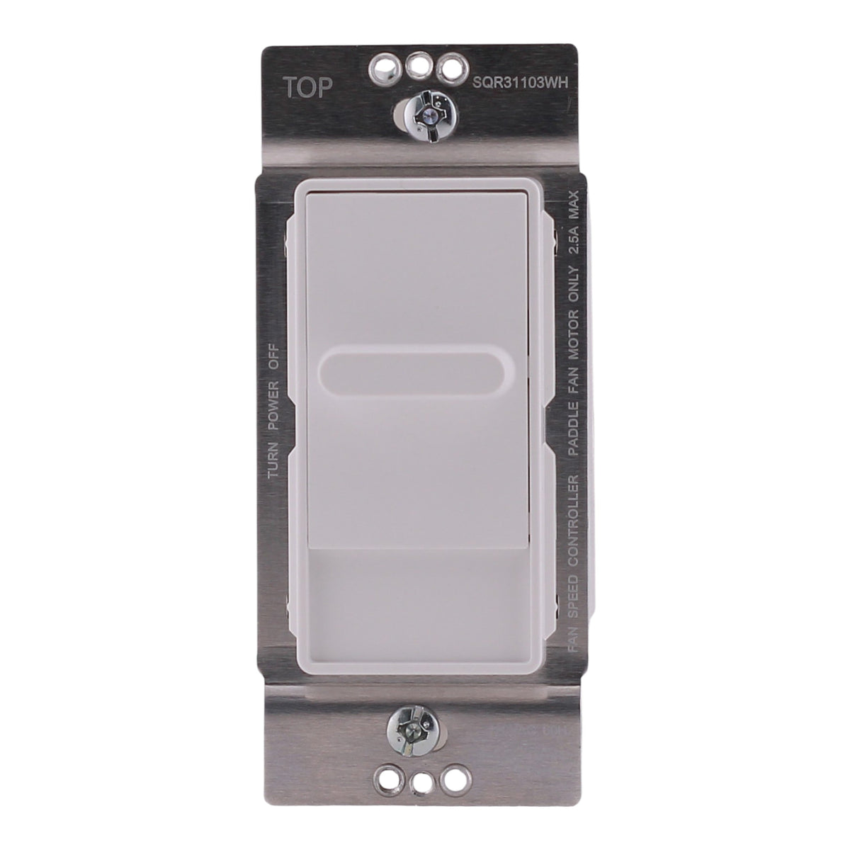 Square D X Series, SQR31103WH, 2.5A, 1P, 120V, 3-Speed Slide Fan Controller, Matte White - Image 4