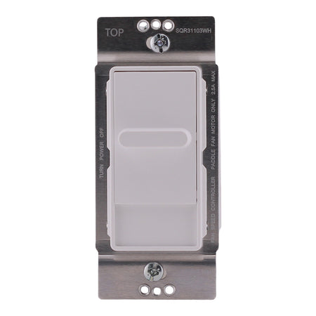 Square D X Series, SQR31103WH, 2.5A, 1P, 120V, 3-Speed Slide Fan Controller, Matte White - Image 4