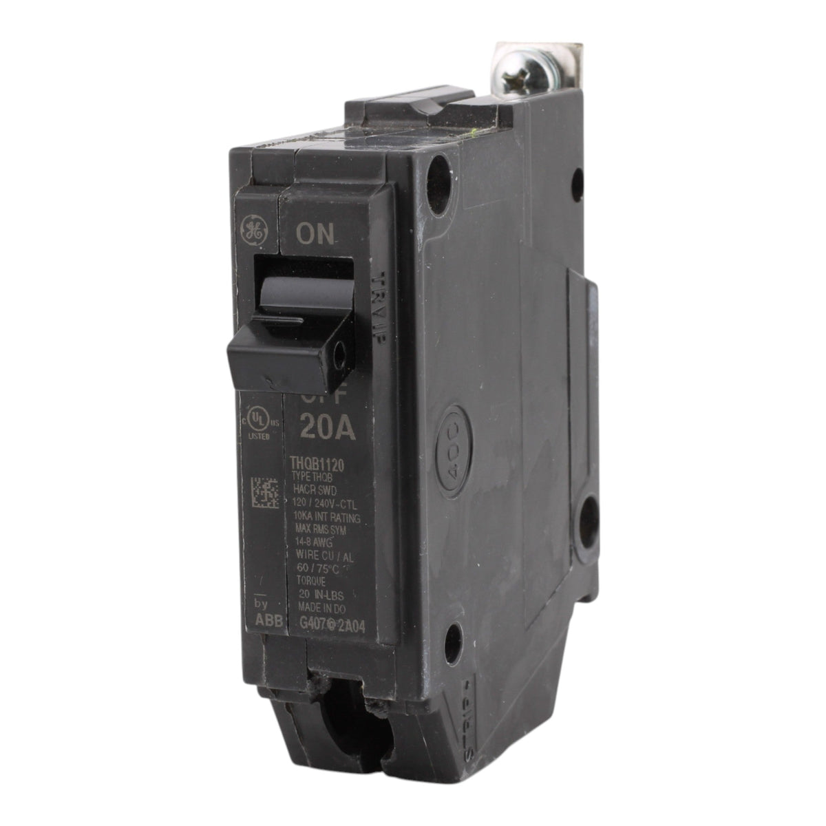 GE THQB1120 20A 1P 120/240V 10kA Circuit Breaker - Image 3