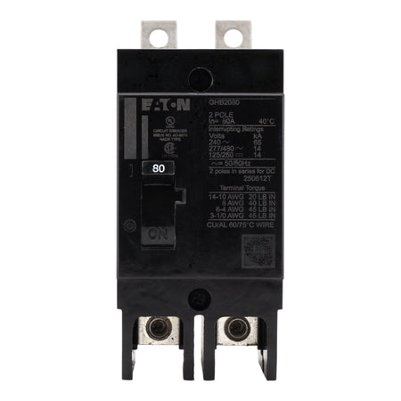 Eaton Series C GHB2080 80A 2P 480Y/277V Fixed Thermal/Magnetic Molded Case Circuit Breaker - Image 4