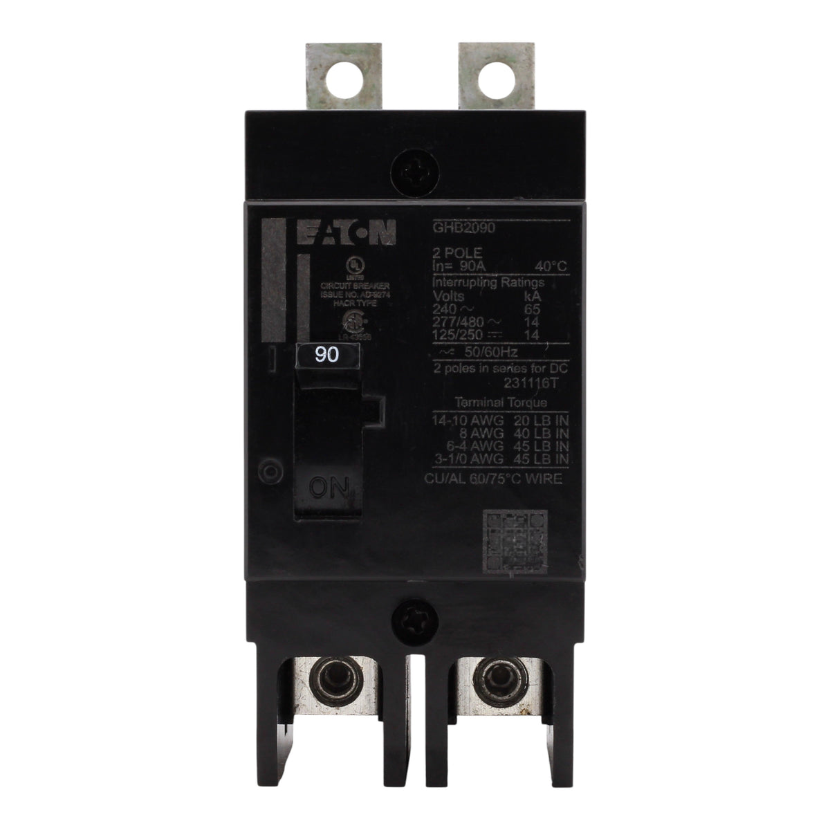 Eaton Series C GHB2090 90A 2P 480Y/277V Molded Case Circuit Breaker - Image 4