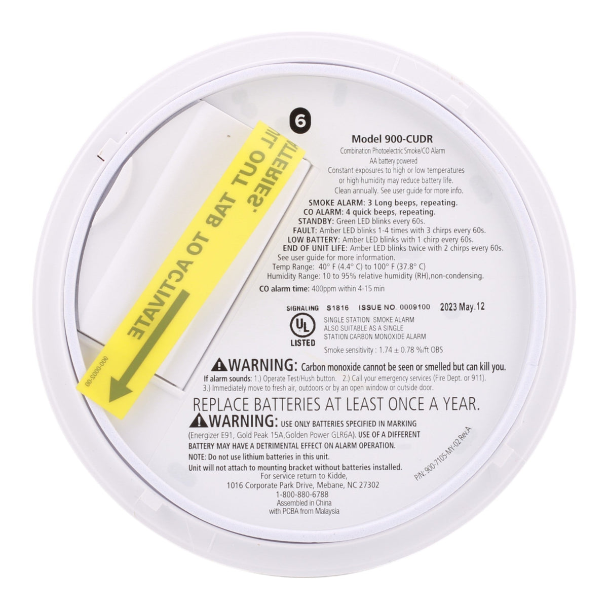 Kidde 900-CUDR Battery Smoke & CO Detector Photoelectric Easy Install - Image 4