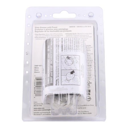 Eaton SI06P-W-K 600W 1P/3W 120V Slide Dimmer - Image 2