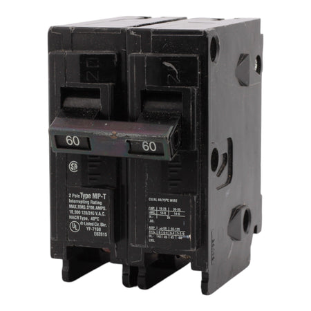 Murray MP260 60A 120/240V 2-Pole Miniature Thermal Magnetic Circuit Breaker, Compatible with Murray and Siemens Load Centers - Image 3