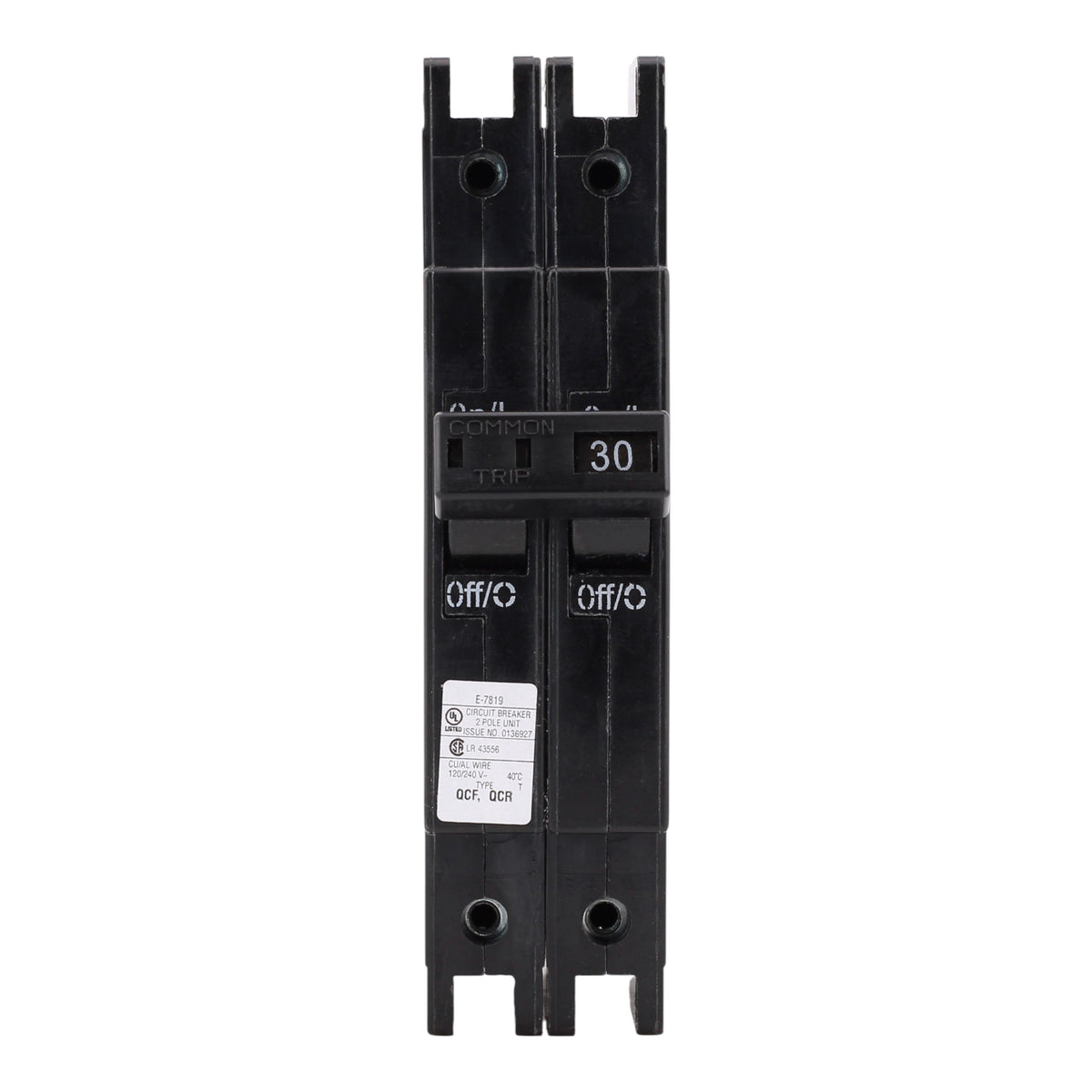 Eaton Quicklag QCF2030 30A 2P 120/240V Thermal-Magnetic Cable-In/Cable-Out Circuit Breaker - Image 4