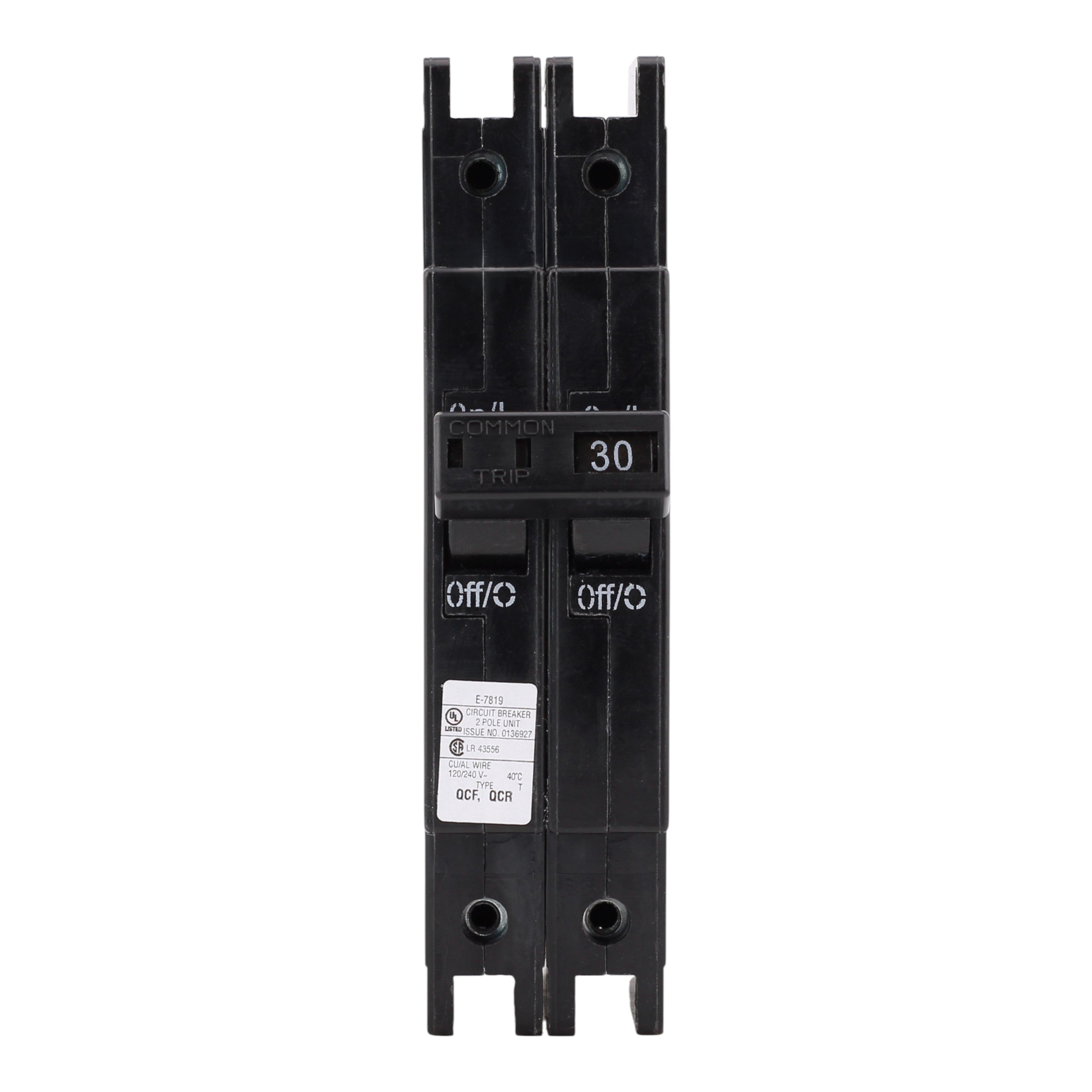 Eaton Quicklag QCF2030 30A 2P 120/240V Thermal-Magnetic Cable-In/Cable-Out Circuit Breaker - Image 4