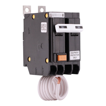 Eaton QBGFEP, QBGFEP2050, 50A, 2P, 120/240V, GFCI, Pigtail Neutral, Circuit Breaker